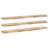 vidaXL Vegghilla 3 stk 160x20x4 cm &Oacute;me&eth;h&ouml;ndla&eth;ur Gegnheill Akas&iacute;uvi&eth;ur