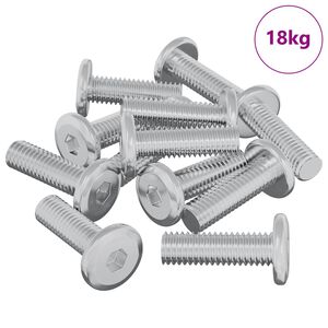 vidaXL Skr&uacute;fa 1593 pcs Silfur 8 x 25 mm St&aacute;l