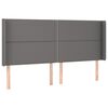 vidaXL H&ouml;f&eth;agafl me&eth; Eyrum 203x16x118/128 cm Gr&aacute;tt Gervile&eth;ur