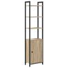vidaXL B&oacute;kask&aacute;pur Sonoma Eik 40 x 24 x 161 cm Samsettur vi&eth;ur