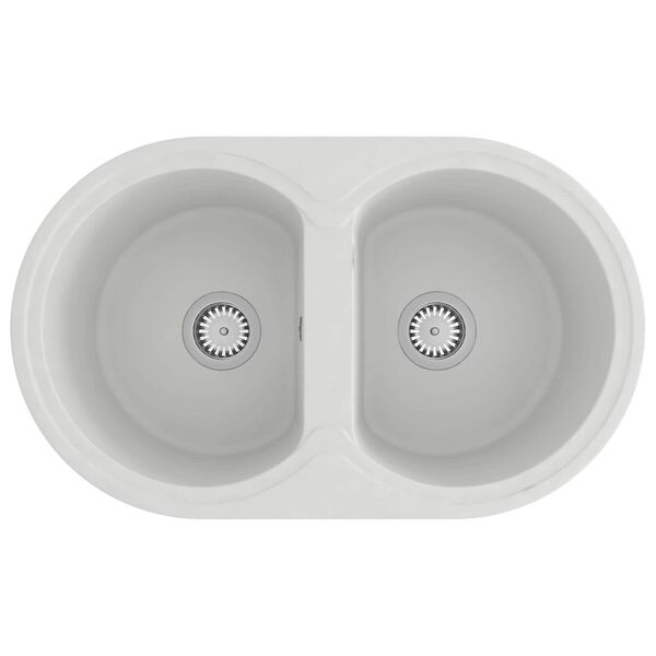 vidaXL Eldh&uacute;s sk&aacute;l Hv&iacute;tt 78 x 47 x 20.5 cm Gran&iacute;t