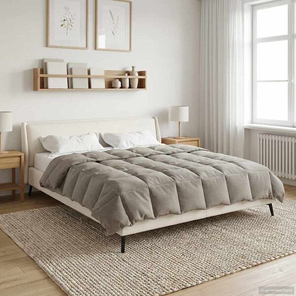 vidaXL Vetrar s&aelig;ng S&iacute;&eth;la&eth; Gr&aelig;nn 200 x 220 cm M&iacute;kr&oacute;f&iacute;ber