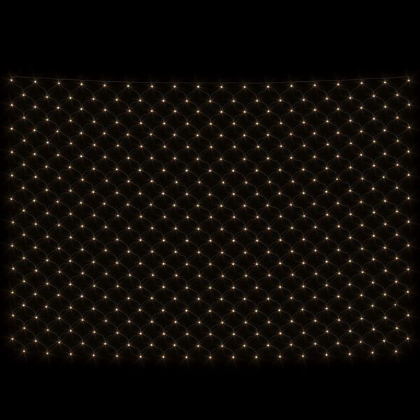 vidaXL Jólaljósaseríunet Hlýtt-hvítt 3x3 m 306 LED Inni Úti