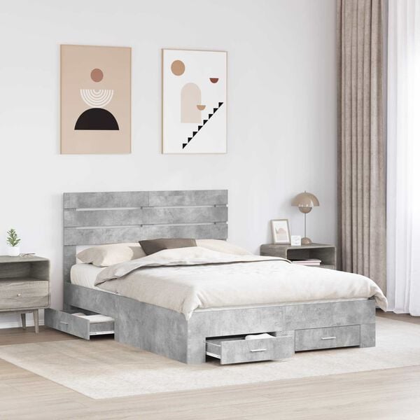 vidaXL Ramsv&iacute;k me&eth; sk&uacute;ffu me&eth; h&ouml;fu&eth;gafl me&eth; geymslu Samsettur vi&eth;ur