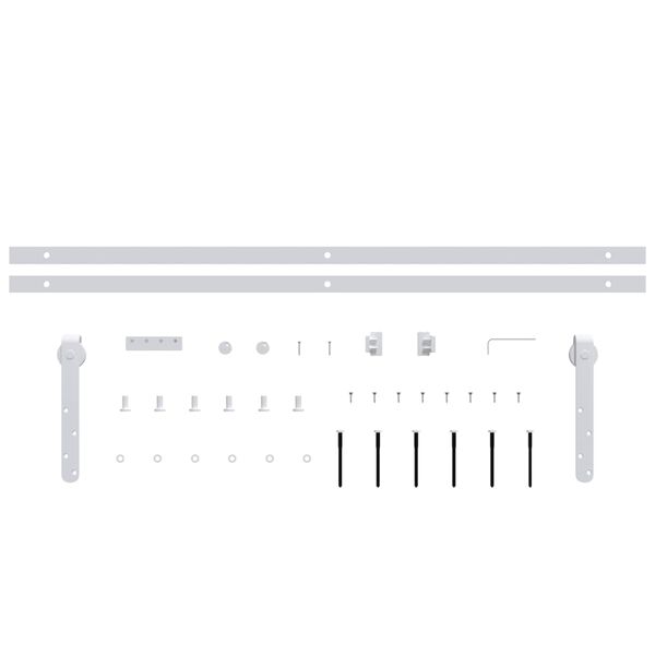 vidaXL Míní Brautarbúnaður fyrir Rennihurð Kolstál 200 cm