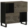 vidaXL skenkur Svartur 80x33x75 cm Gegnheill Mang&oacute;vi&eth;ur