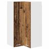 vidaXL Vegghengdur sk&aacute;pur Gamall vi&eth;ur og hv&iacute;t 57 x 57 x 100 cm