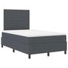 vidaXL LED Box Spring R&uacute;m D&ouml;kk gr&aacute;tt og hv&iacute;tt 120 x 200 cm
