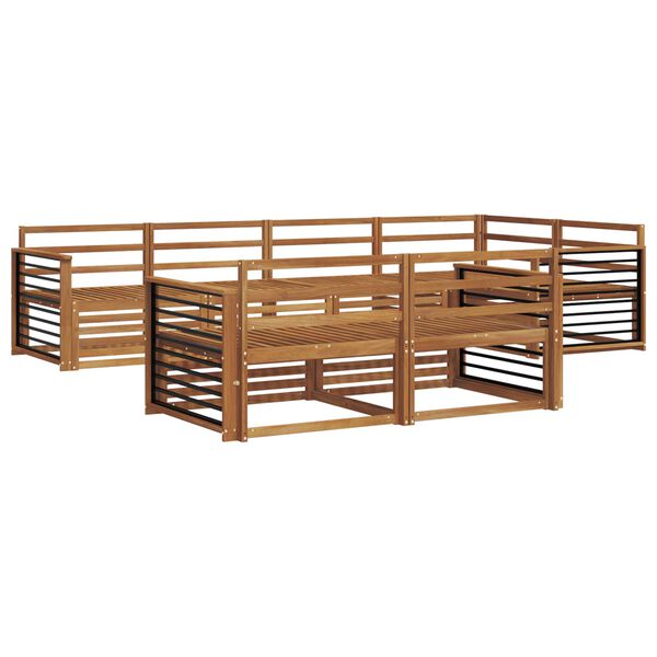 vidaXL &Uacute;ti s&oacute;fasett 7 pcs N&aacute;tt&uacute;rulegur Hrein akas&iacute;utr&eacute;