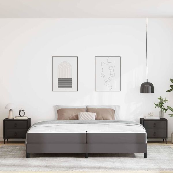 vidaXL Ramsv&iacute;k me&eth; d&yacute;nu Gr&aacute;r 200 x 200 cm d&uacute;kur