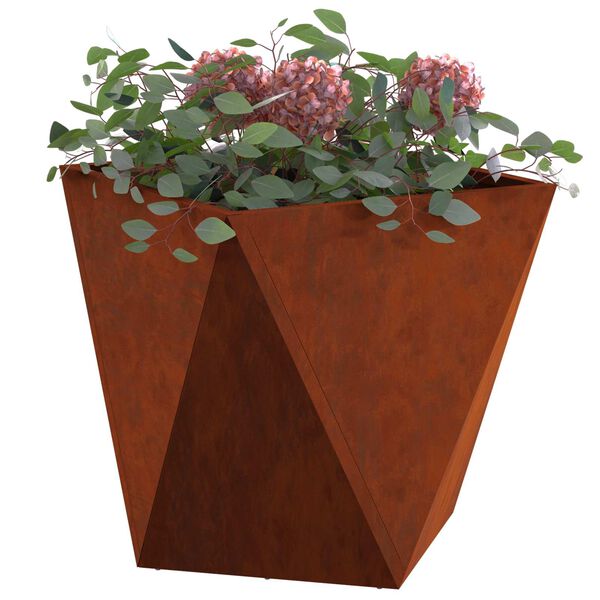 vidaXL Pl&ouml;ntuker 2 pcs Rusty 40 x 40 x 40 cm Ve&eth;ra&eth; st&aacute;l