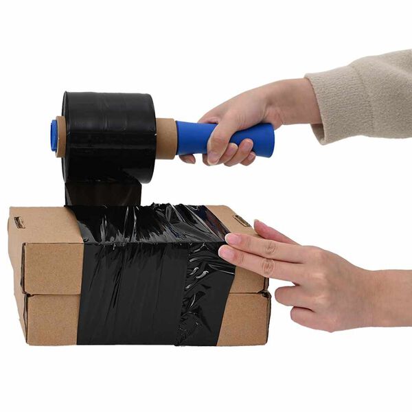 vidaXL teygjufilmur 10 stk Svartar 23 &micro;m 10 cm x 300 m