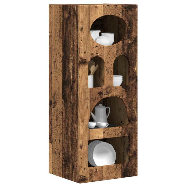 vidaXL Vi&eth;beinteyfla Gamalt timbur 40 x 35 x 100,5 cm Samsettur vi&eth;ur