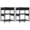 vidaXL Noat&ouml;flu sk&aacute;pur 2 pcs Svartur Eik 41 x 31 x 51 cm