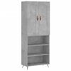vidaXL H&aacute;r Sk&aacute;pur Steypugr&aacute;r 69,5x34x180 cm Samsettur Vi&eth;ur