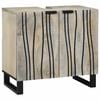 vidaXL Ba&eth;herbergisvaskarsk&aacute;pur Hv&iacute;tt 62 x 33 x 58 cm Samsettur vi&eth;ur