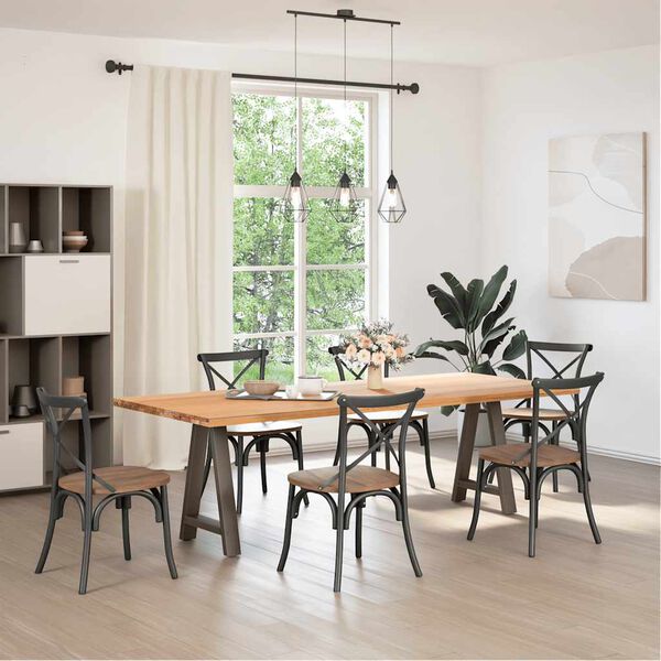 vidaXL bor&eth;stofubor&eth;sf&aelig;tur A-laga 2 stk. 50x(72-73) cm st&aacute;l