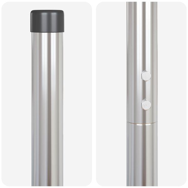 vidaXL Gir&eth;ingarp&oacute;stur 12 pcs Silfur Duftlita&eth; st&aacute;l