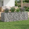 vidaXL Gabion h&aelig;kka&eth; r&uacute;m Silfur 180 x 60 x 55 cm Galvaniserad st&aacute;l