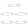 vidaXL hentar fyrir Flat tr&eacute;hringi 5 pcs Silfur &Oslash;50 / 80 cm