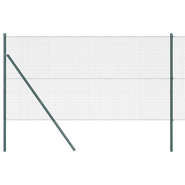 vidaXL Gir&eth;ingarp&oacute;stur Gr&aelig;nn 25 x 1,2 m (19 x 19 mm net) St&aacute;l og PVC