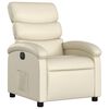 vidaXL Electric Recliner Chair Cream gervi leður