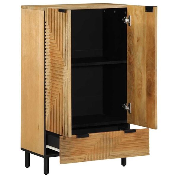 vidaXL Highboard Br&uacute;n 60x33x100 cm Solid Wood Mang&oacute;
