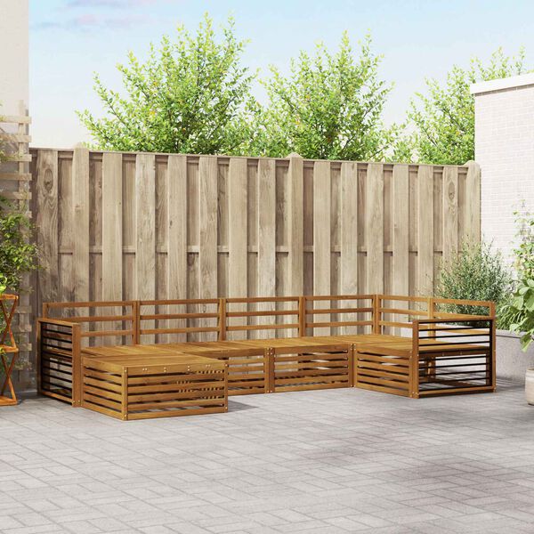 vidaXL &Uacute;ti s&oacute;fasett 6 pcs N&aacute;tt&uacute;rulegur