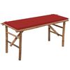 vidaXL Gar&eth;bekkur me&eth; P&uacute;&eth;a 118 cm Bambus