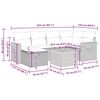 vidaXL 7-Hluta Gar&eth;s&oacute;fasett me&eth; Sessum Gr&aacute;tt P&oacute;l&yacute;rattan