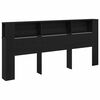 vidaXL Hauskassinn Svartur Eik 220 x 18,5 x 102,5 cm Samsettur vi&eth;ur