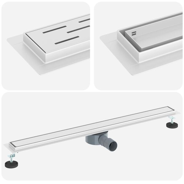 vidaXL Sturtu fr&aacute;rennsli 2-&iacute;-1 me&eth; 360&deg; s&iacute;u Silfur 90 cm