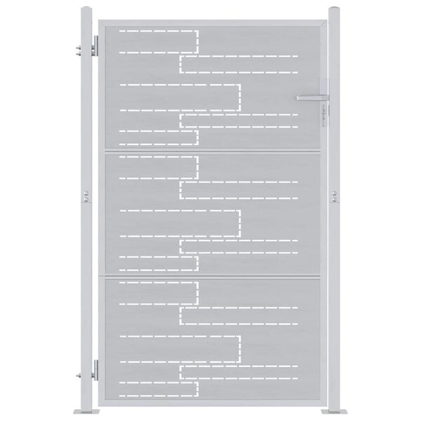 vidaXL Gar&eth;hli&eth; me&eth; l&aacute;s Silfur 100 x 125 cm Ry&eth;fr&iacute;tt St&aacute;l