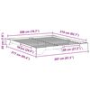 vidaXL Ramsvík Brúnn 200 x 210 cm Solid furuhikk