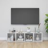 805518 vidaXL TV Cabinets 4 pcs High Gloss White 37x35x37 cm Chipboard
