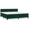 vidaXL H&oacute;lfa&eth; Springr&uacute;m me&eth; D&yacute;nu D&ouml;kkgr&aelig;nt 200x200 cm Flauel