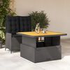 vidaXL 2 stykki gar&eth;bor&eth;stofusett me&eth; p&uacute;&eth;um Black Poly Rattan