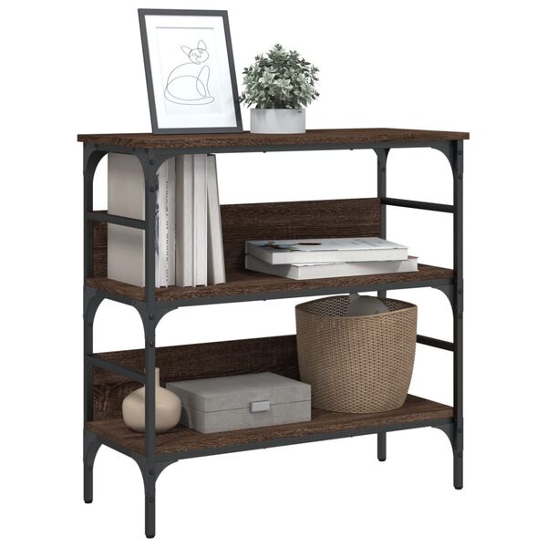 vidaXL Veggborð Brúnn Eikarlitur 75x32x75 cm Samsettur Viður