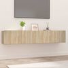 vidaXL Sj&oacute;nvarpssk&aacute;par 2 stk. Eikarlitur 80x30x30 cm Samsettur vi&eth;ur