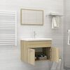 804785 vidaXL 2 Piece Bathroom Furniture Set Sonoma Oak Chipboard