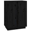 vidaXL Skenkur Gr&aacute;tt 60x35x80 cm Gegnheil Fura