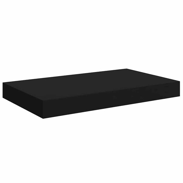 vidaXL Vegghilla með Skúffu Svört 40x23x3,8 cm MDF