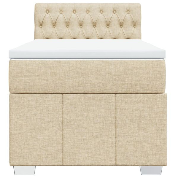 vidaXL H&oacute;lfa&eth; Springr&uacute;m me&eth; D&yacute;nu Rj&oacute;ma 90x200 cm Tauefni