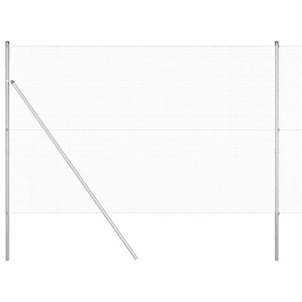 vidaXL Gir&eth;ingarp&oacute;stur Silfur 50 x 1,6 m (16 x 16 mm net) St&aacute;l