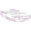 vidaXL Rúmgrind með geymslurými Grár Sonoma 120 cm Samsettur viður