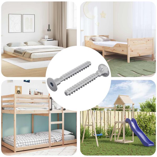 vidaXL Skr&uacute;fa 2 pcs Sinkh&uacute;&eth;a&eth; 5 x 40 mm J&aacute;rn