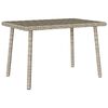 vidaXL Gar&eth;s&oacute;fabor&eth; R&eacute;tthyrnd lj&oacute;sgr&aacute;tt 60x40x37 cm P&oacute;l&yacute;rattan