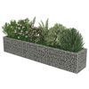 vidaXL Gabion Grj&oacute;tkassi Upph&aelig;kka&eth; Bl&oacute;maker S&iacute;nkh&uacute;&eth;a&eth; St&aacute;l 270x50x50cm