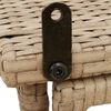 vidaXL fellanlegt gar&eth;bor&eth; Beige 90x51x75 cm P&oacute;l&yacute;rattan