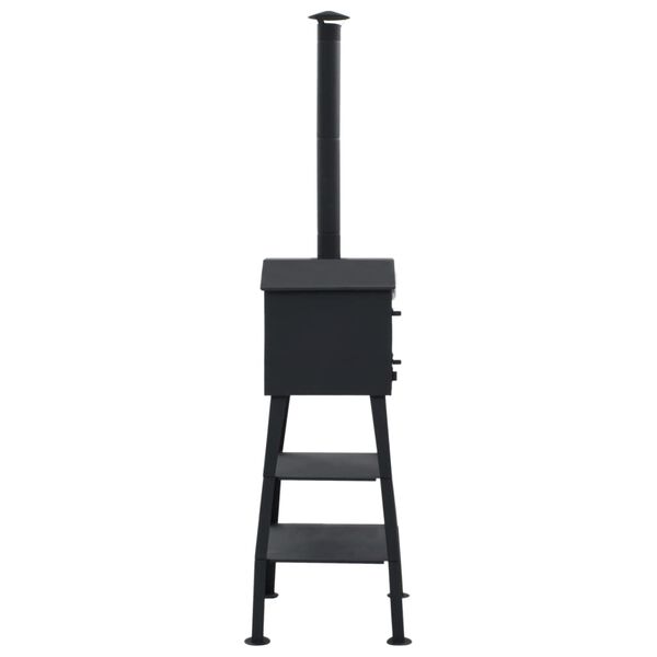 vidaXL Kolakyntur Pizzaofn fyrir &Uacute;tir&yacute;mi me&eth; 2 Eldf&ouml;stum Steinum